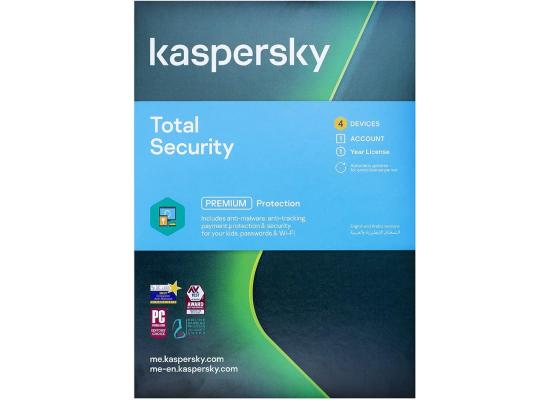 Kaspersky Total Security Premium Protection - 4 Devices